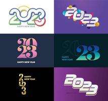 Big Set of 2023 Happy New Year logo text design 2023 number design template vector