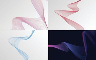 modern wave curve abstract presentation background Pack vector