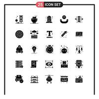conjunto de 25 iconos de interfaz de usuario modernos signos de símbolos para los elementos de diseño de vectores editables de llamada de anillo de desarrollador de algoritmo de método