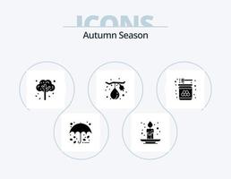 paquete de iconos de glifos de otoño 5 diseño de iconos. alimento. saludable. otoño. Fruta. higo vector