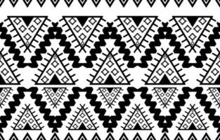 patrón geométrico étnico abstracto blanco y negro tribal africano. diseño para fondo o papel tapiz.ilustración vectorial para imprimir patrones de tela, alfombras, camisas, disfraces, turbantes, sombreros, cortinas. vector