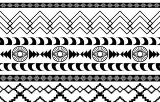 patrón geométrico étnico abstracto blanco y negro tribal africano. diseño para fondo o papel tapiz.ilustración vectorial para imprimir patrones de tela, alfombras, camisas, disfraces, turbantes, sombreros, cortinas. vector