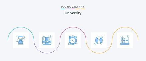 paquete de iconos de universidad azul 5 que incluye calculadora. parada. deporte. bola vector