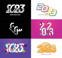 Big Set of 2023 Happy New Year logo text design 2023 number design template vector