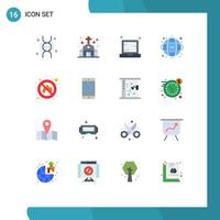16 Creative Icons Modern Signs and Symbols of science information computer database notebook Editable Pack of Creative Vector Design Elements