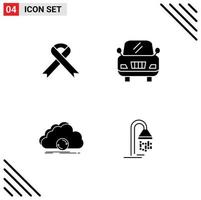 iconos creativos signos y símbolos modernos de datos de cinta baño de nube médica elementos de diseño vectorial editables vector