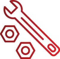 Wrench  And Bolt Vector Icon