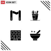 iconos creativos signos y símbolos modernos de herramientas de acabado organizador de bolígrafos elementos de diseño vectorial editables en el hogar vector