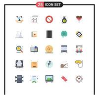 Modern Set of 25 Flat Colors and symbols such as ice sweet money growth finance set Editable Vector Design Elements