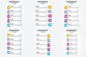 ilustración vectorial infografía conjunto de diseño plano para folleto publicitario y revista vector