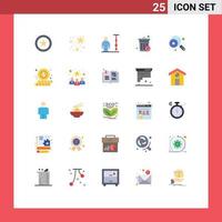 Stock Vector Icon Pack of 25 Line Signs and Symbols for online optimization corporate administration engine basket Editable Vector Design Elements