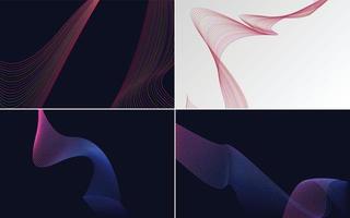 Wave curve abstract vector backgrounds for a modern and elegant design