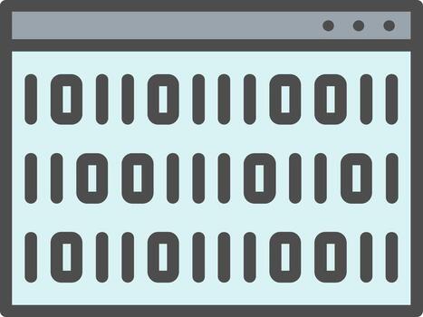 icono de vector de código binario