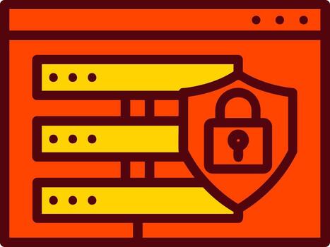 icono de vector de seguridad de base de datos