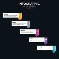 5 Steps Infographics design vector and marketing can be used for workflow layout