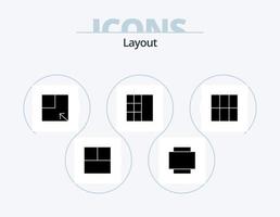 Layout Glyph Icon Pack 5 Icon Design. . rotate. vector