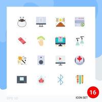 16 Creative Icons Modern Signs and Symbols of fingers candy climb camping reload Editable Pack of Creative Vector Design Elements