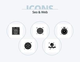 Seo and Web Glyph Icon Pack 5 Icon Design. mobile. alert. web. alarm. seo vector