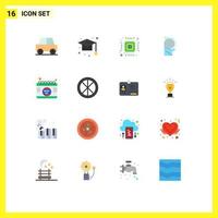 Universal Icon Symbols Group of 16 Modern Flat Colors of calendar learning study definition better Editable Pack of Creative Vector Design Elements