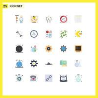 Set of 25 Modern UI Icons Symbols Signs for data analysis product motion capture Editable Vector Design Elements