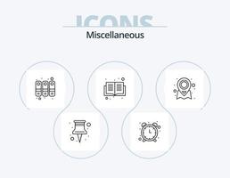 Miscellaneous Line Icon Pack 5 Icon Design. map. calendar. pc. computer vector