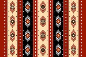 Diseño tradicional geométrico étnico oriental sin costuras para fondo, alfombra, papel pintado, ropa, envoltura, batik, tela, vector, ilustración, estilo bordado. vector