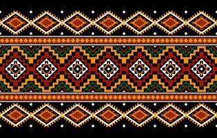 Geometric ethnic oriental seamless pattern traditional Design for background, carpet, wallpaper, clothing, wrapping, batik, fabric, Vector, illustration, embroidery style. vector