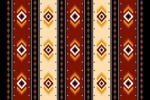 Diseño tradicional geométrico étnico oriental sin costuras para fondo, alfombra, papel pintado, ropa, envoltura, batik, tela, vector, ilustración, estilo bordado. vector