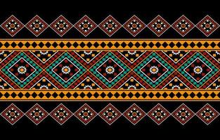 Geometric ethnic oriental seamless pattern traditional Design for background, carpet, wallpaper, clothing, wrapping, batik, fabric, Vector, illustration, embroidery style. vector