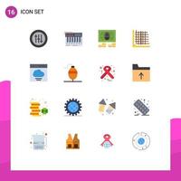 Stock Vector Icon Pack of 16 Line Signs and Symbols for communication grid cash form correction Editable Pack of Creative Vector Design Elements