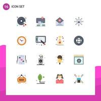 16 Thematic Vector Flat Colors and Editable Symbols of human career communication arrows email Editable Pack of Creative Vector Design Elements