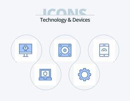 Devices Blue Icon Pack 5 Icon Design. . touch. rocket. mobile. hard disk vector