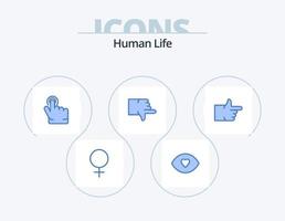 paquete de iconos azul humano 5 diseño de iconos. . Pulgares hacia arriba. dedo. como. pulgares vector
