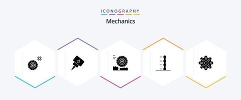 Mechanics 25 Glyph icon pack including . wheel. . mechanical vector