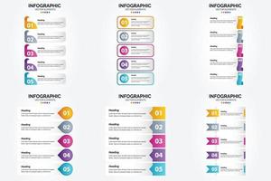 utilice este conjunto de infografías vectoriales para publicidad en un folleto. volantes. o revista. vector