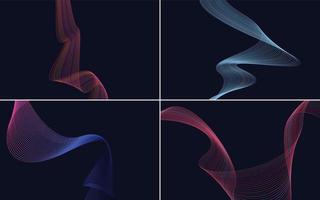 modern wave curve abstract presentation background Pack vector