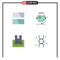 4 Creative Icons Modern Signs and Symbols of editing buy layout online delivery Editable Vector Design Elements