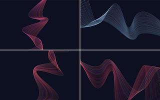 Wave curve abstract vector backgrounds for a unique and eye-catching design