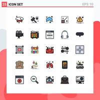 25 Creative Icons Modern Signs and Symbols of alert design protection resize direction Editable Vector Design Elements