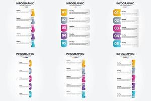 ilustración vectorial infografía conjunto de diseño plano para folleto publicitario y revista vector