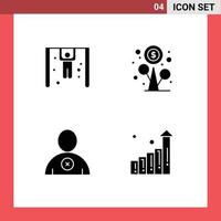 Solid Glyph Pack of Universal Symbols of competition user profit money growth Editable Vector Design Elements