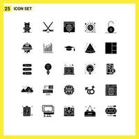 25 Creative Icons Modern Signs and Symbols of unlocked investment globe flow website Editable Vector Design Elements