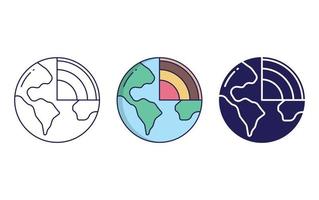 Earth Layers icon vector