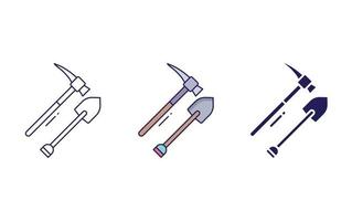 Shovel tool icon vector