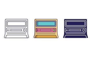 Car stereo icon vector