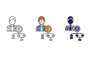 Man Investor icon vector