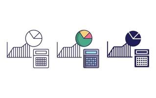 Analytics calculation icon vector