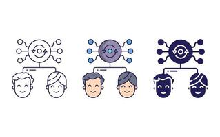 Human Brainstorming icon vector