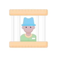 jail  vector icon style illustration. EPS 10 file