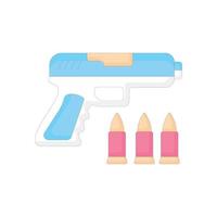 Gun vector icon style illustration. EPS 10 file